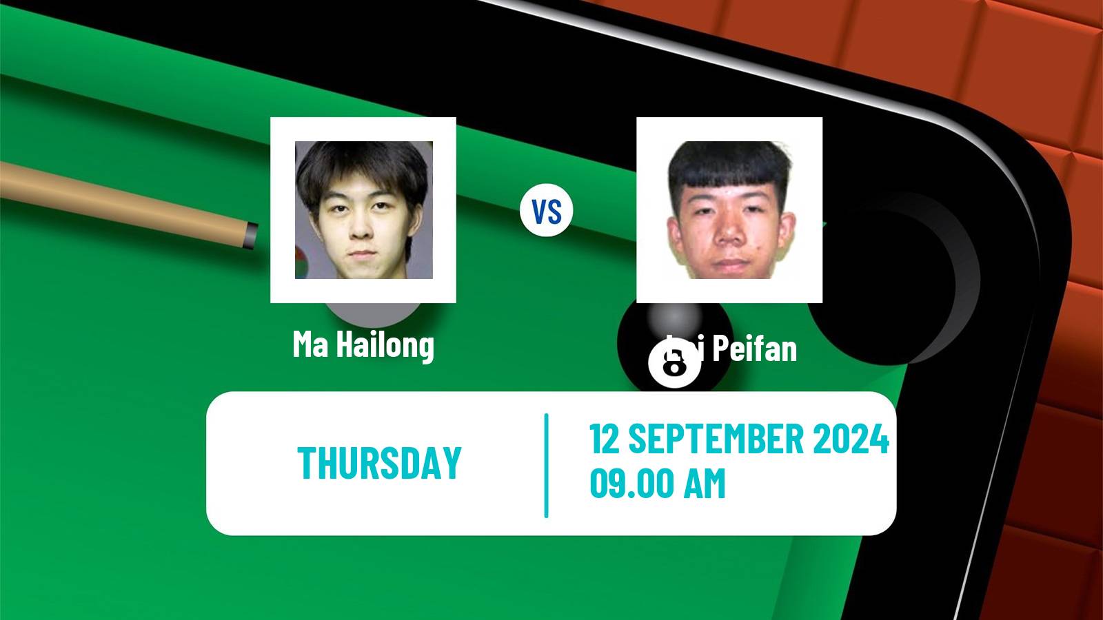 Snooker English Open Ma Hailong - Lei Peifan