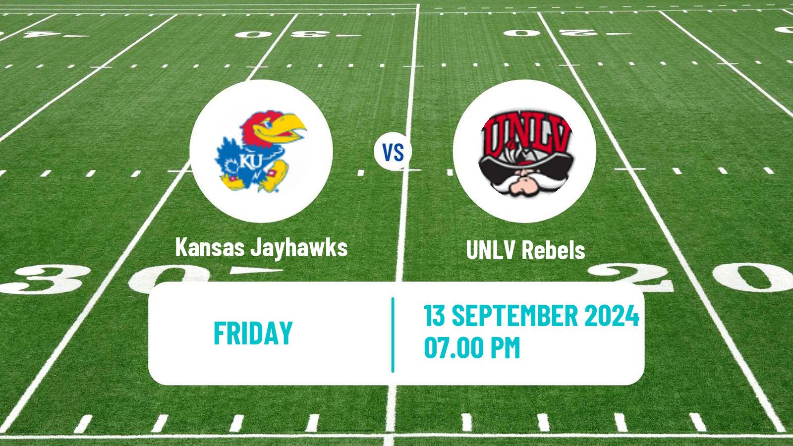 American football NCAA College Football Kansas Jayhawks - UNLV Rebels