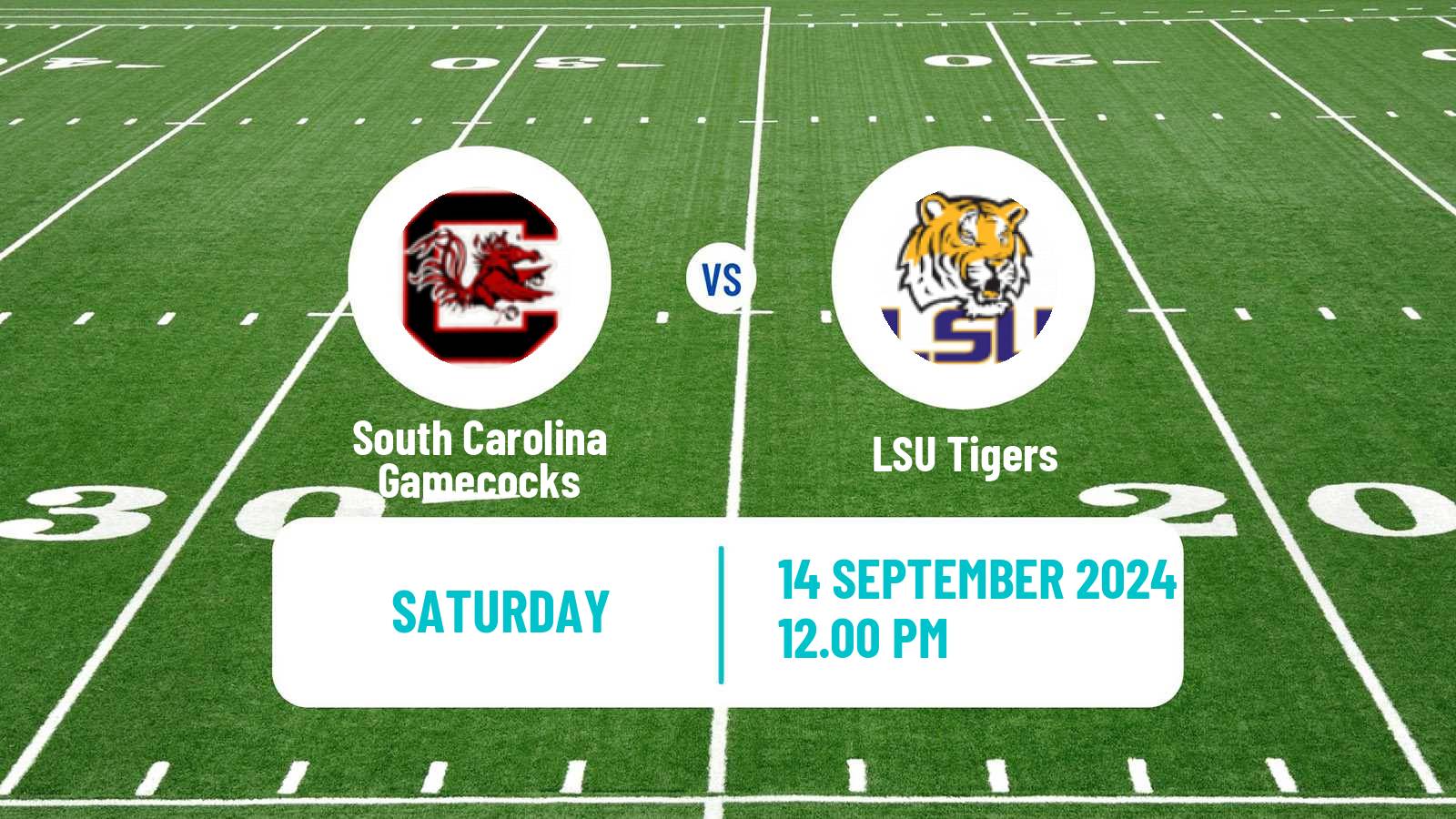 American football NCAA College Football South Carolina Gamecocks - LSU Tigers