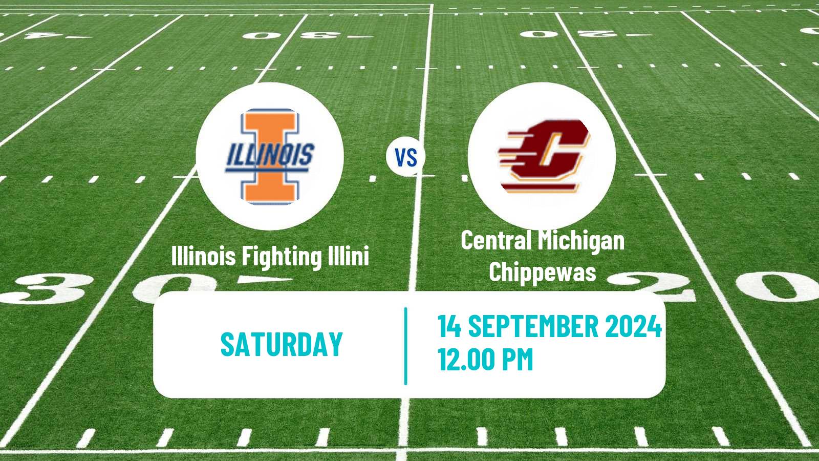 American football NCAA College Football Illinois Fighting Illini - Central Michigan Chippewas