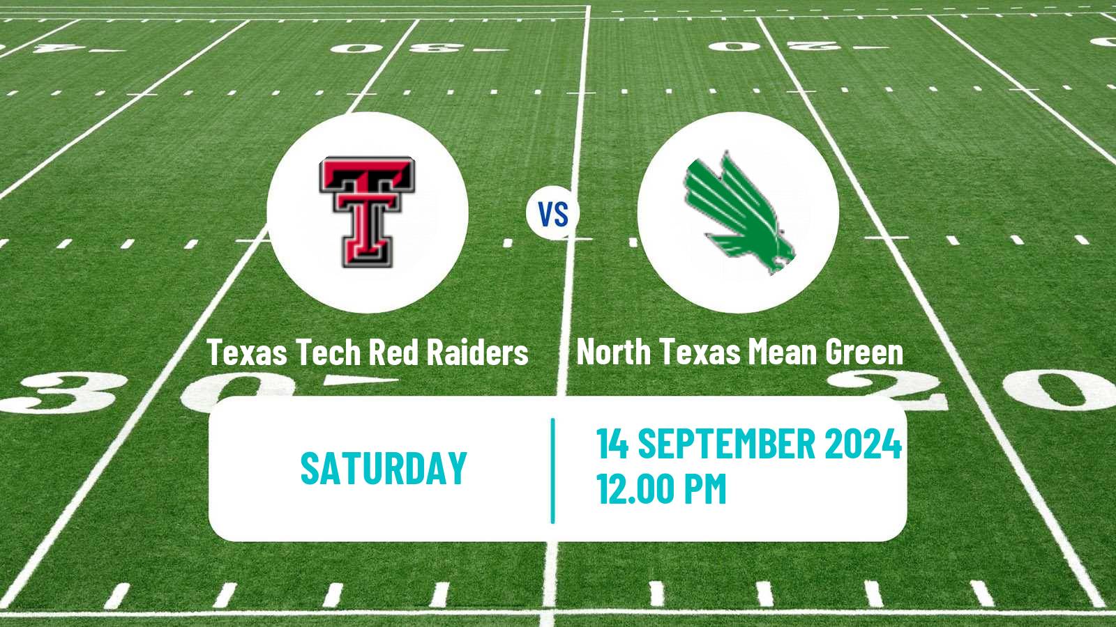 American football NCAA College Football Texas Tech Red Raiders - North Texas Mean Green