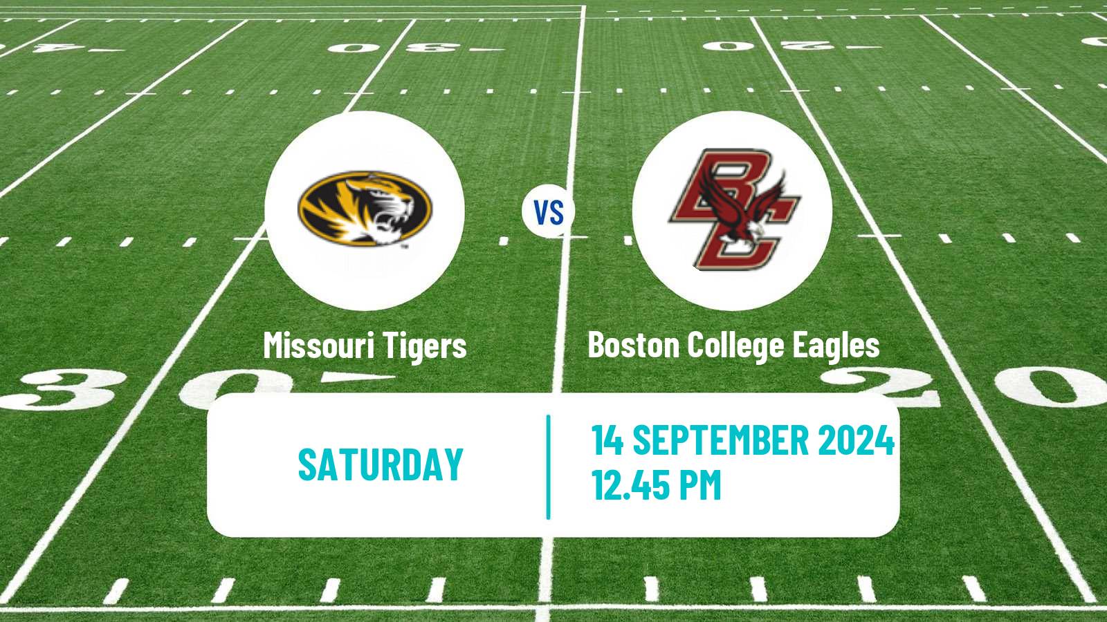 American football NCAA College Football Missouri Tigers - Boston College Eagles