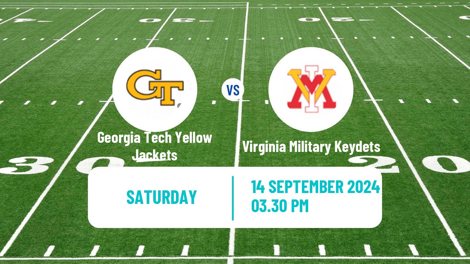 American football NCAA College Football Georgia Tech Yellow Jackets - Virginia Military Keydets