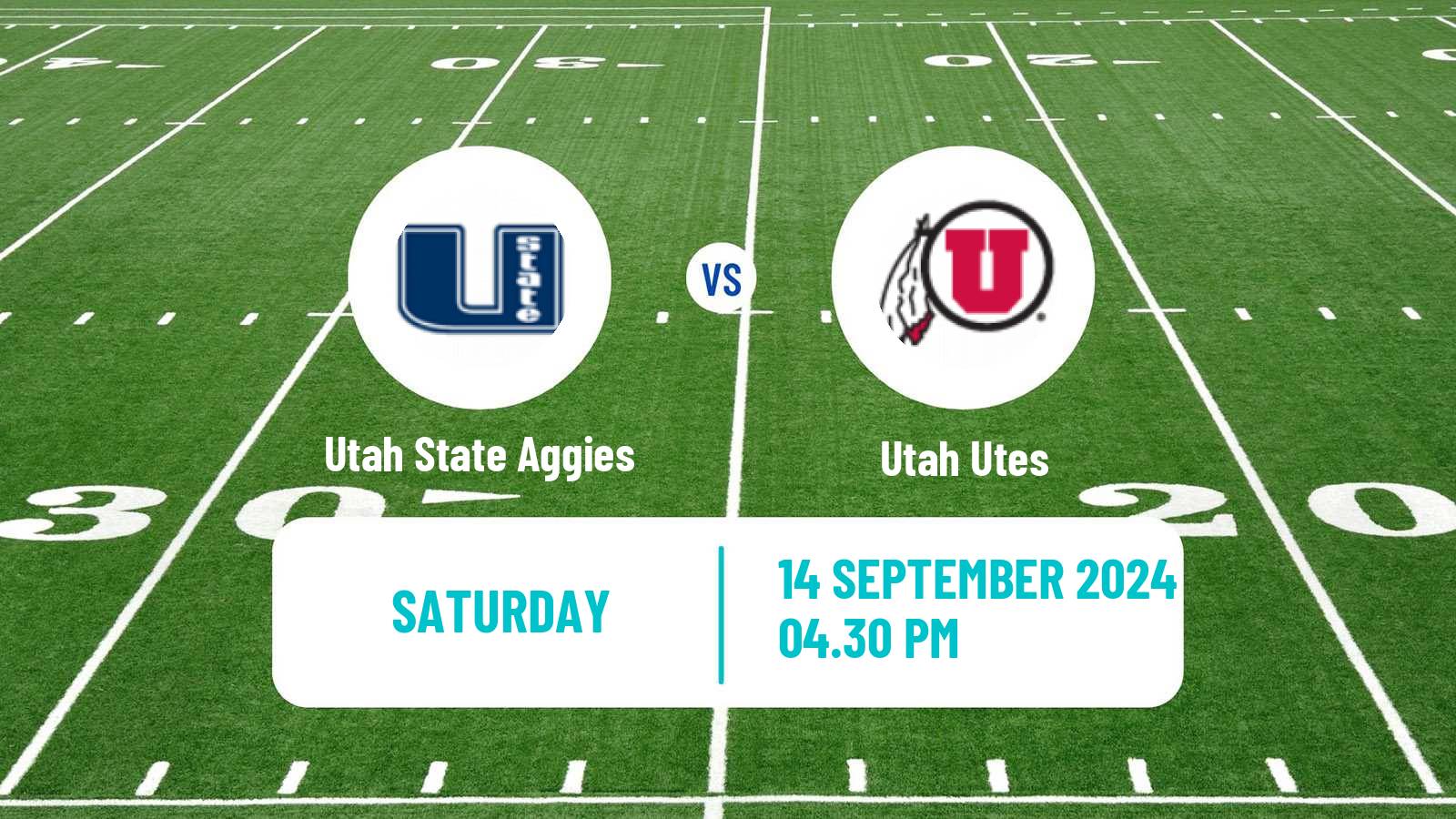 American football NCAA College Football Utah State Aggies - Utah Utes