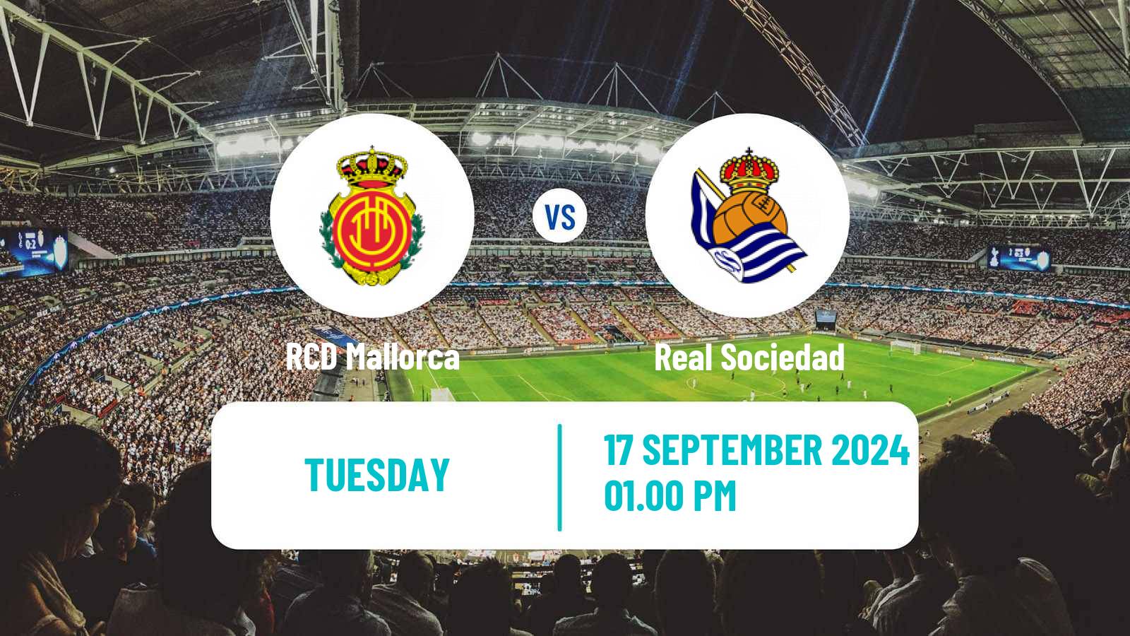 Soccer Spanish LaLiga Mallorca - Real Sociedad