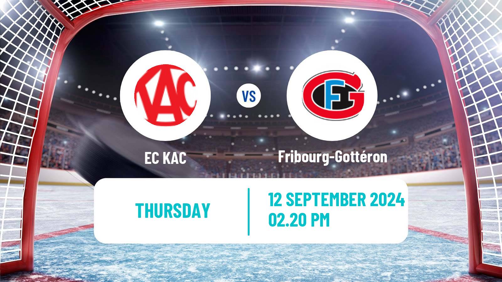 Hockey Champions League Ice Hockey EC KAC - Fribourg-Gottéron