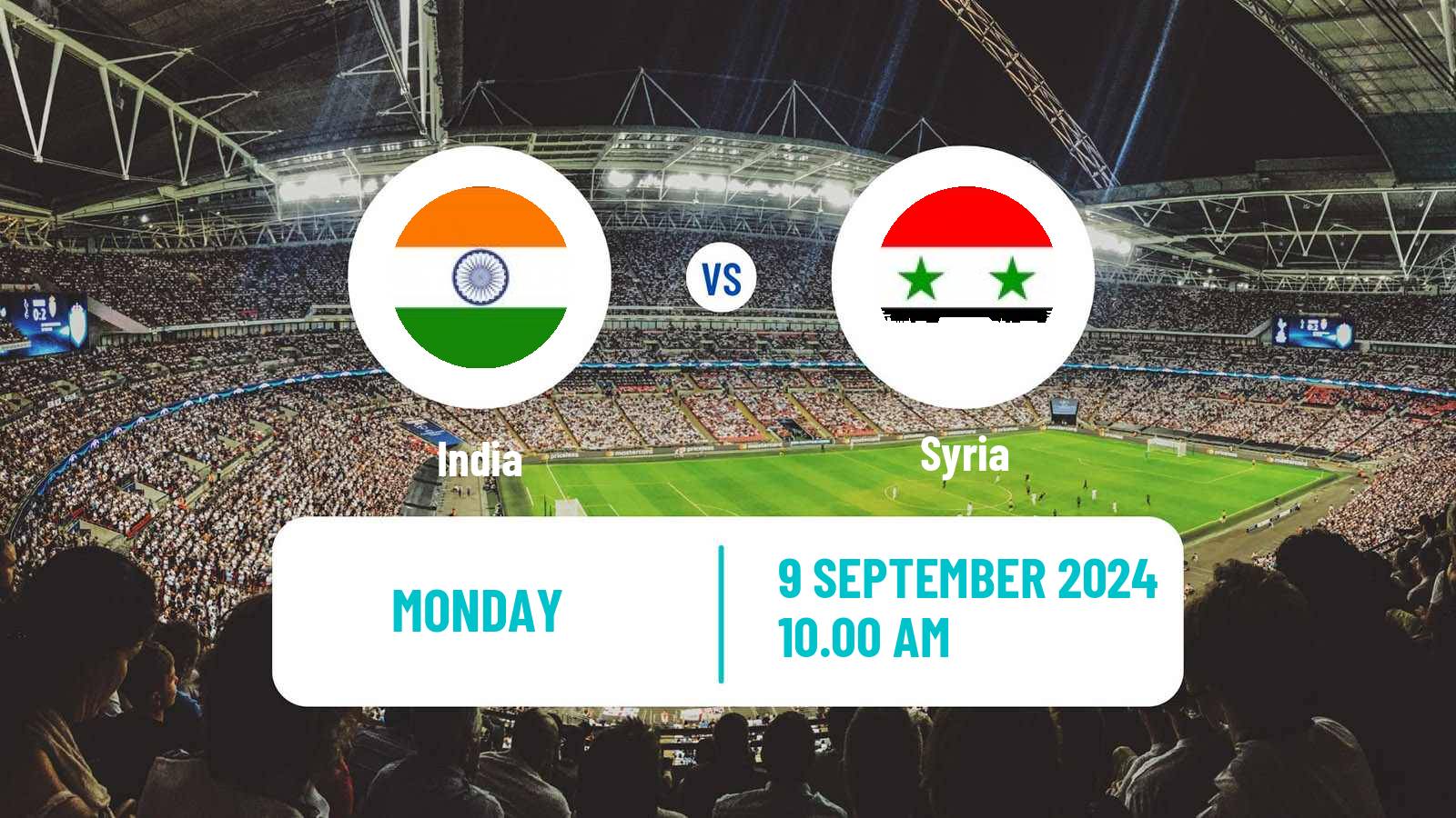 Soccer Friendly India - Syria