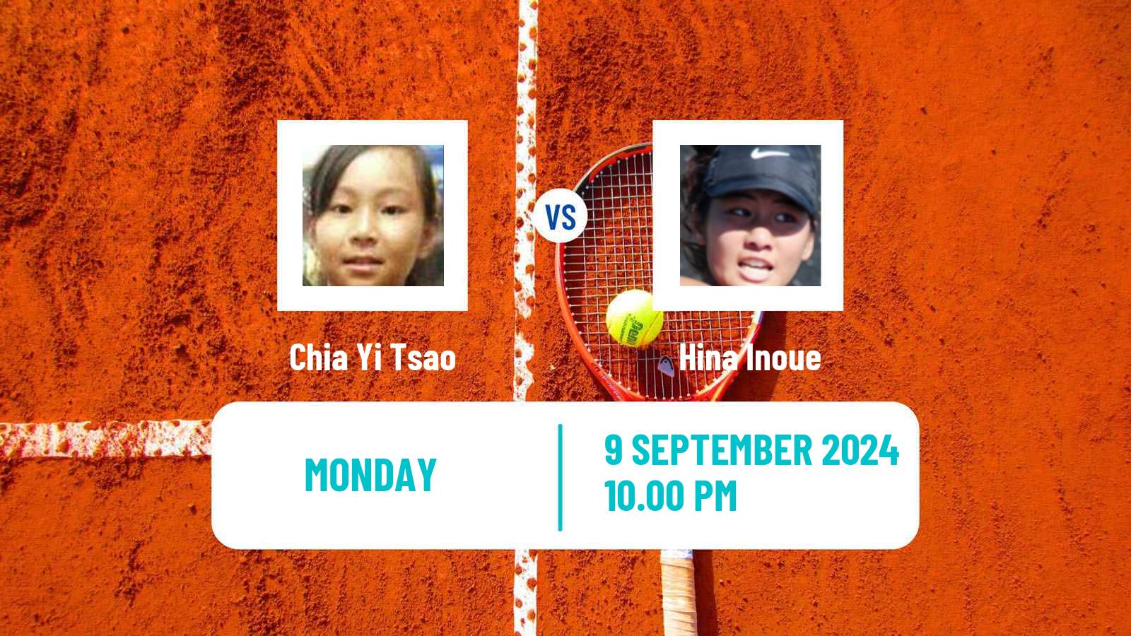 Tennis ITF W50 Guiyang Women 2024 Chia Yi Tsao - Hina Inoue