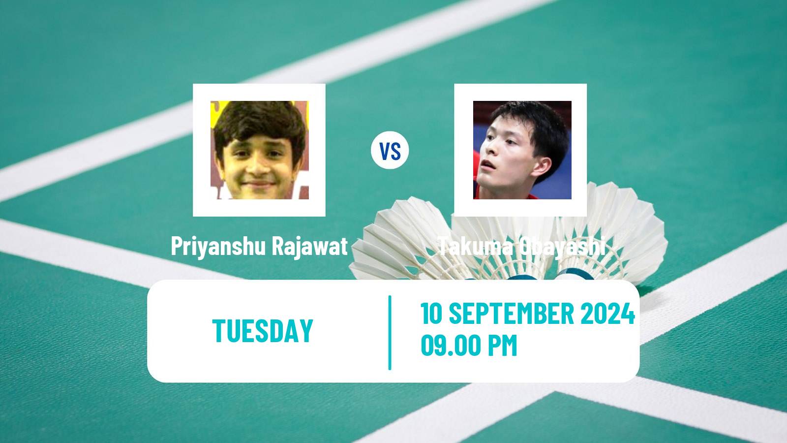 Badminton BWF World Tour Hong Kong Open Men Priyanshu Rajawat - Takuma Obayashi