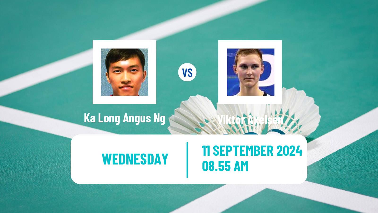 Badminton BWF World Tour Hong Kong Open Men Ka Long Angus Ng - Viktor Axelsen