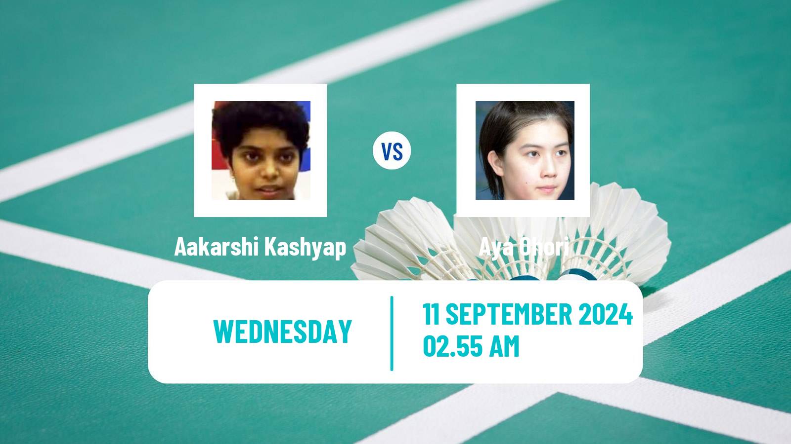 Badminton BWF World Tour Hong Kong Open Women Aakarshi Kashyap - Aya Ohori