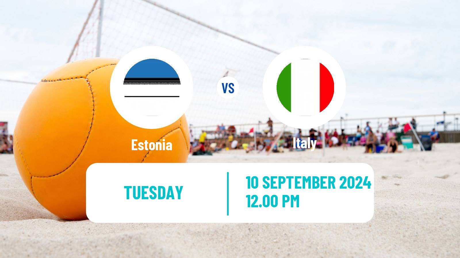 Beach soccer EBSL Superfinal Estonia - Italy