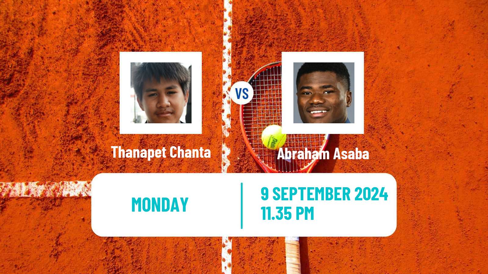 Tennis ITF M15 Singapore Men Thanapet Chanta - Abraham Asaba