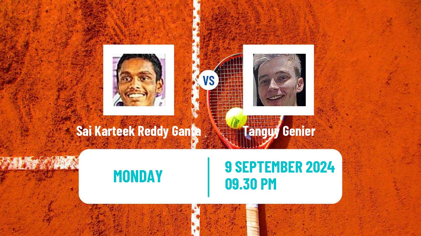 Tennis ITF M25 Bali 2 Men Sai Karteek Reddy Ganta - Tanguy Genier