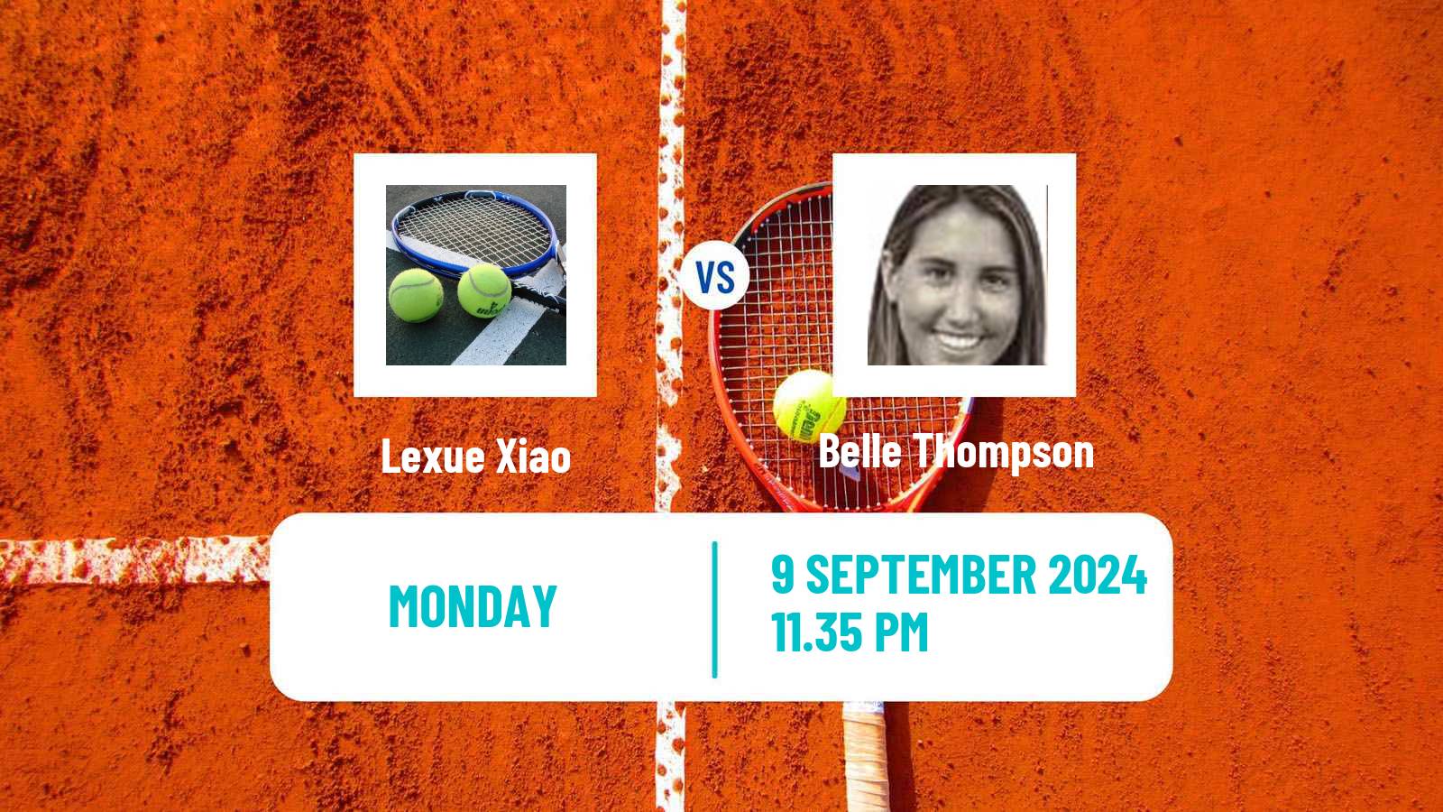 Tennis ITF W15 Singapore Women 2024 Lexue Xiao - Belle Thompson