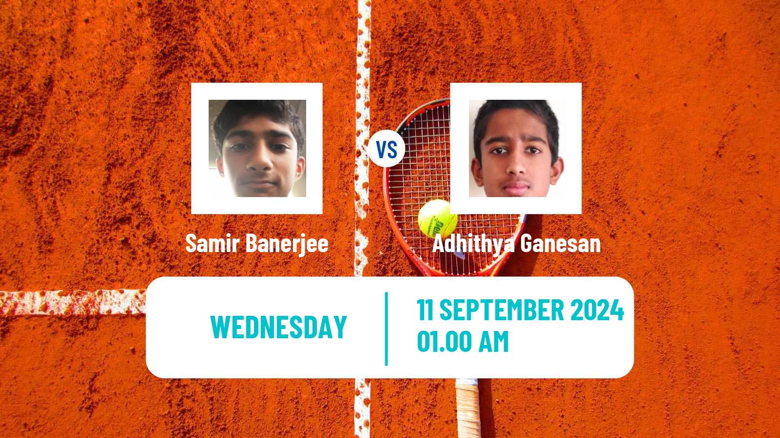 Tennis ITF M15 Singapore Men Samir Banerjee - Adhithya Ganesan