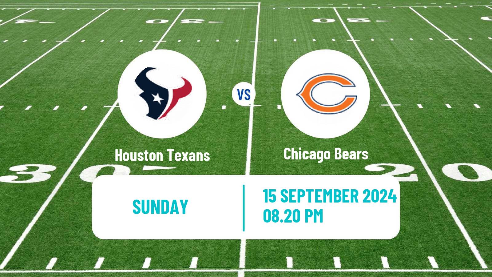 American football NFL Houston Texans - Chicago Bears