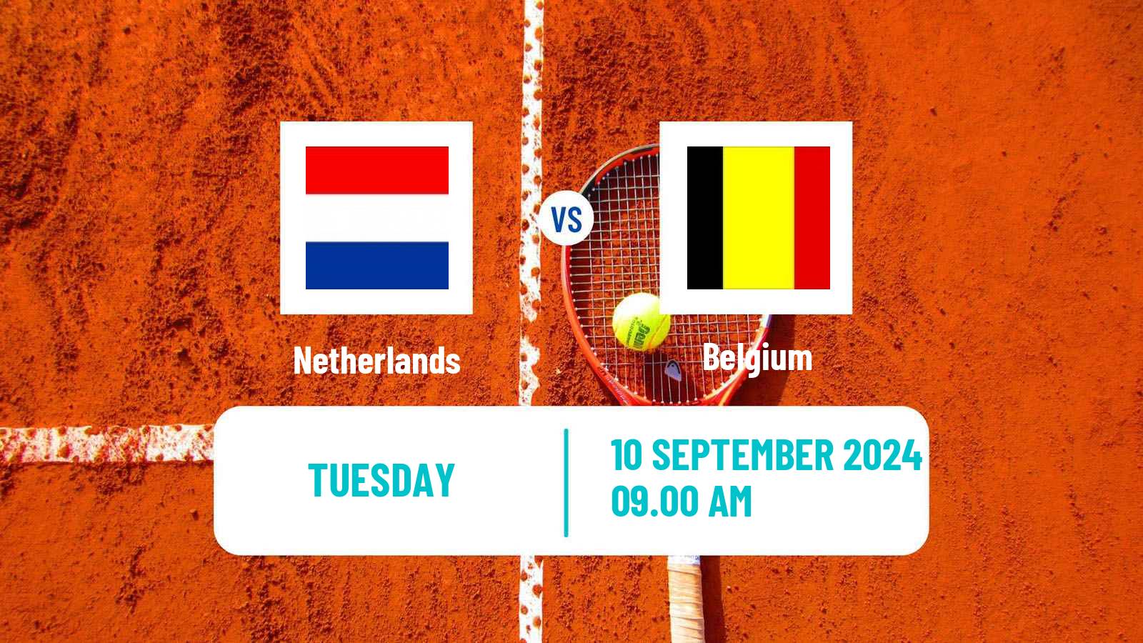 Tennis Davis Cup - World Group Teams Netherlands - Belgium