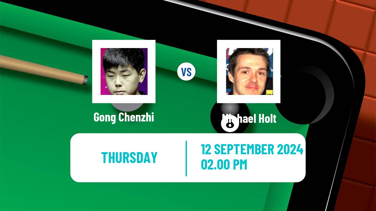 Snooker English Open Gong Chenzhi - Michael Holt