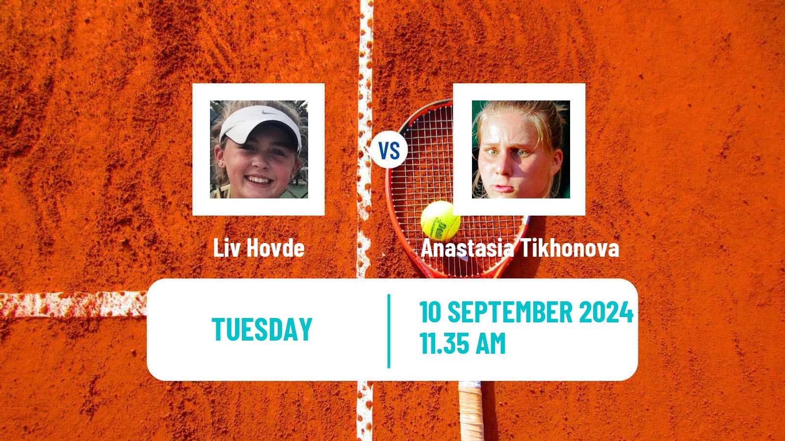 Tennis ITF W75 Le Neubourg Women Liv Hovde - Anastasia Tikhonova