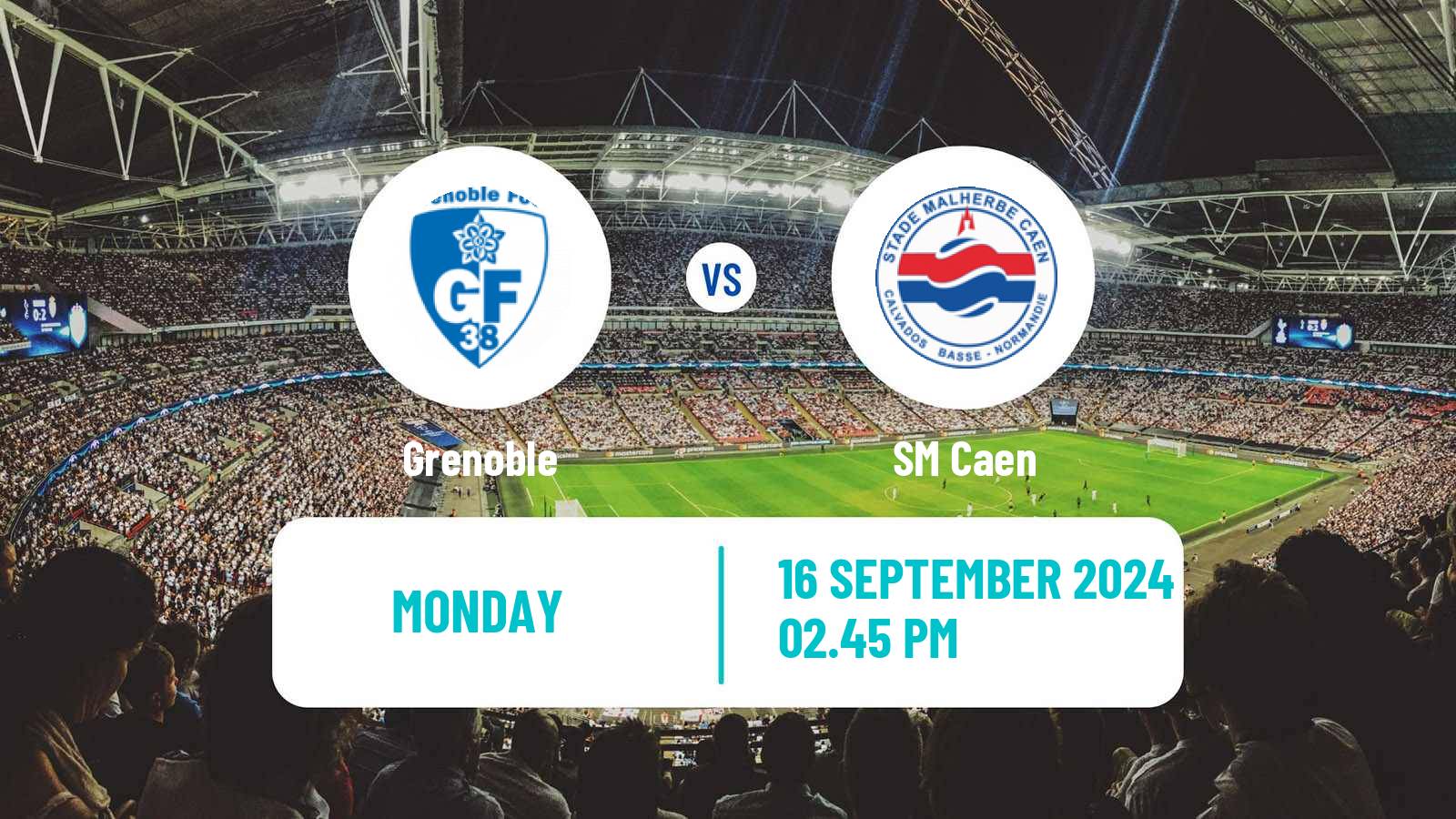 Soccer French Ligue 2 Grenoble - Caen