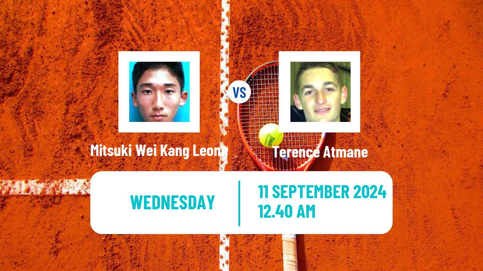 Tennis Guangzhou 2 Challenger Men Mitsuki Wei Kang Leong - Terence Atmane