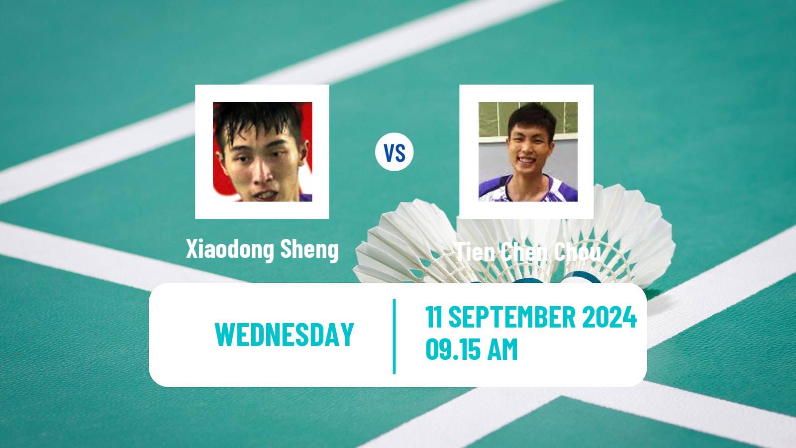 Badminton BWF World Tour Hong Kong Open Men Xiaodong Sheng - Tien Chen Chou