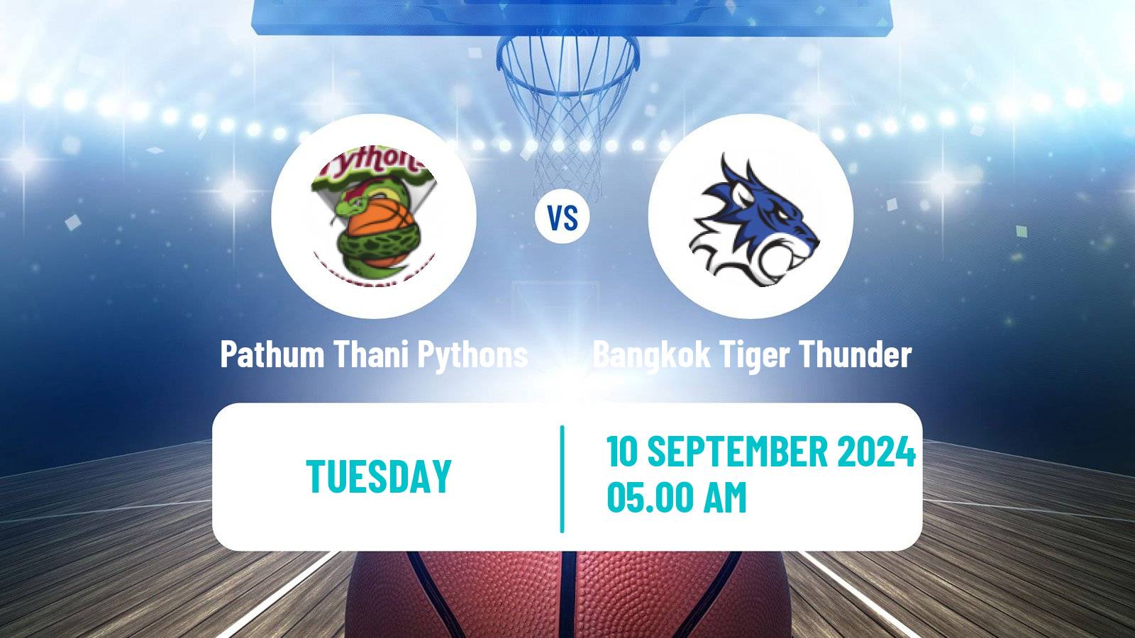 Basketball Thai TBL Pathum Thani Pythons - Bangkok Tiger Thunder