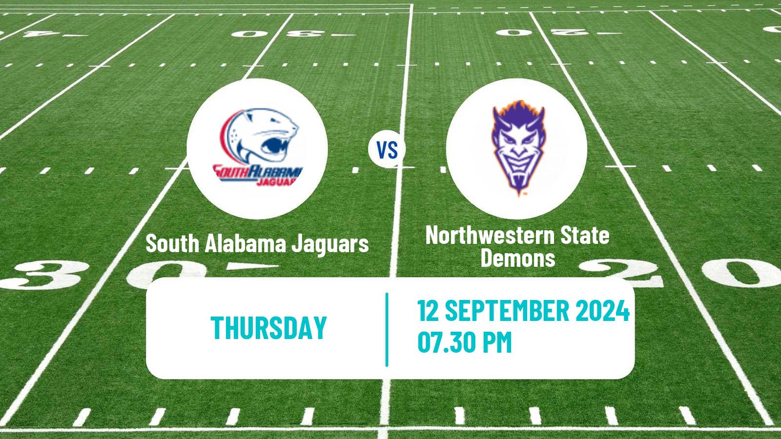 American football NCAA College Football South Alabama Jaguars - Northwestern State Demons