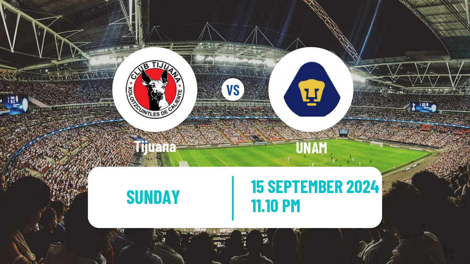 Soccer Mexican Liga MX Women Tijuana - UNAM