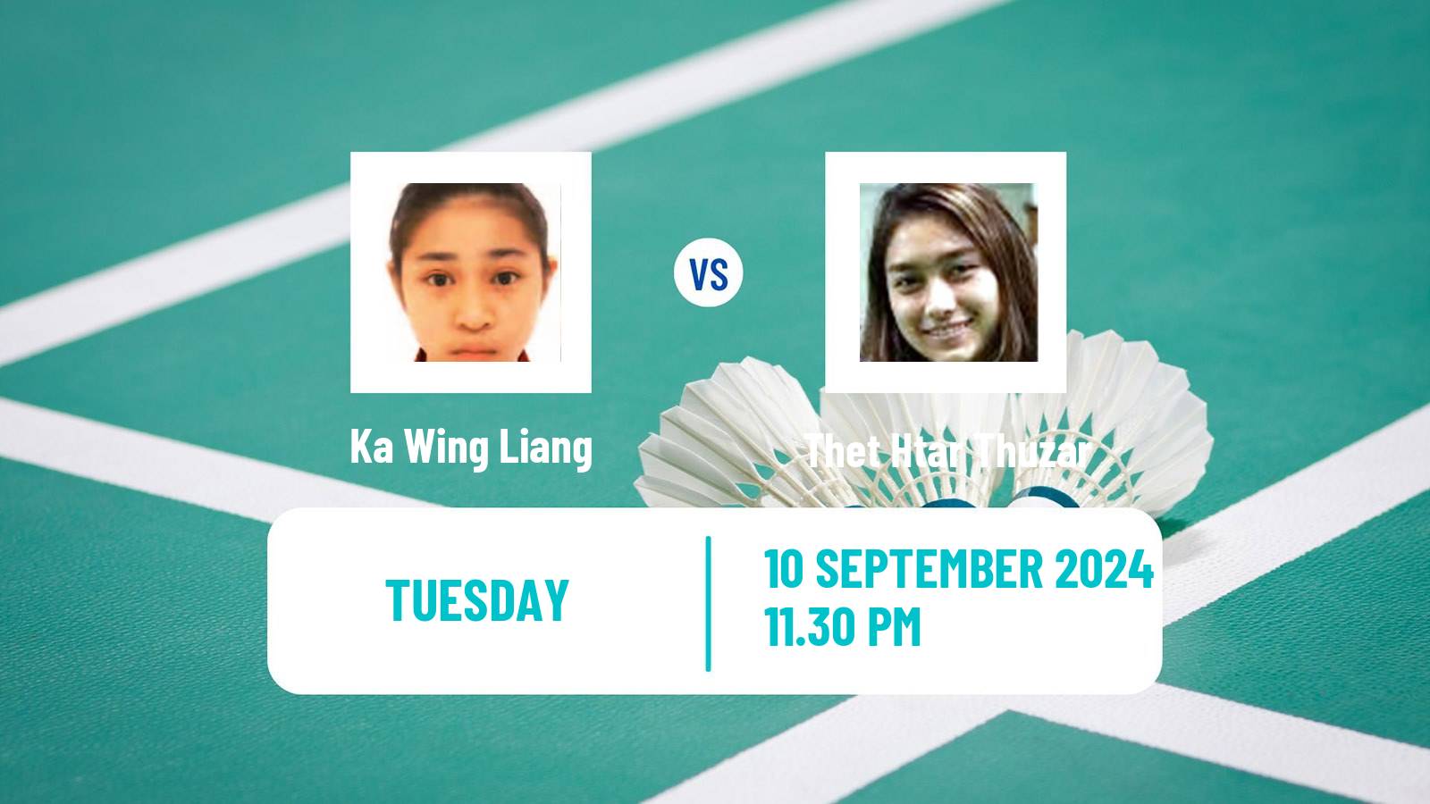 Badminton BWF World Tour Hong Kong Open Women Ka Wing Liang - Thet Htar Thuzar