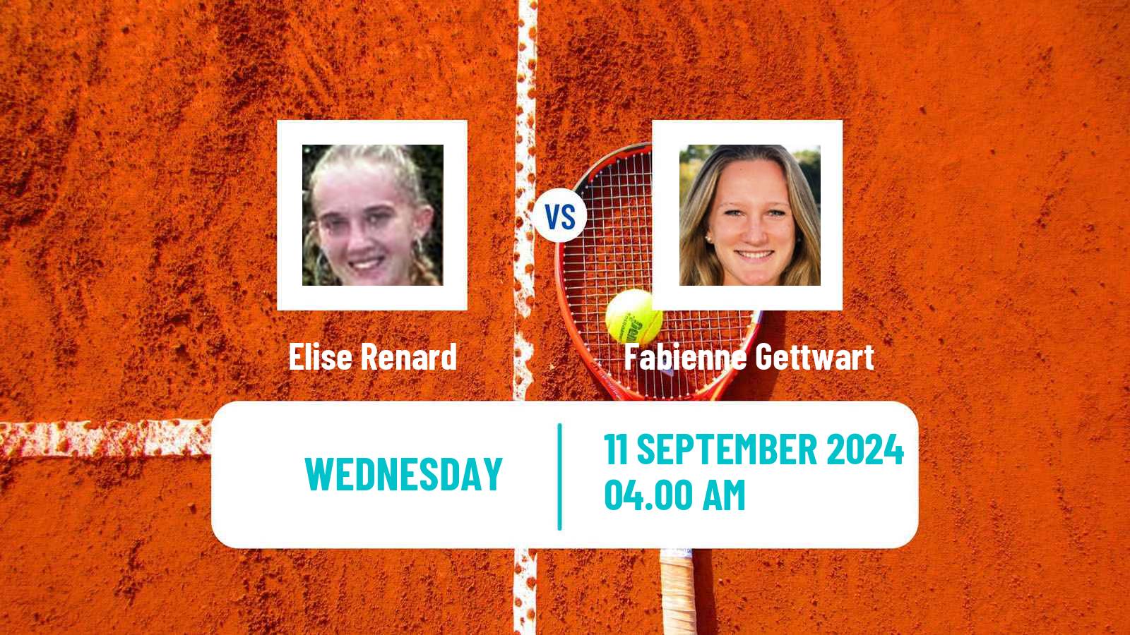 Tennis ITF W15 Dijon Women Elise Renard - Fabienne Gettwart