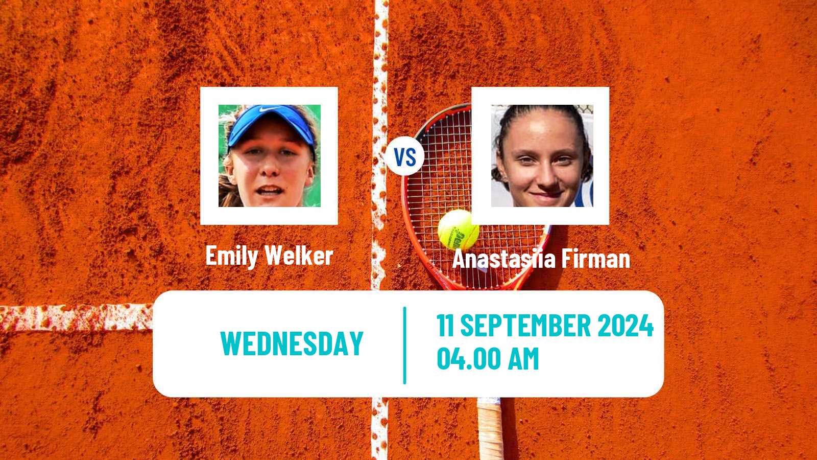 Tennis ITF W15 Dijon Women Emily Welker - Anastasiia Firman