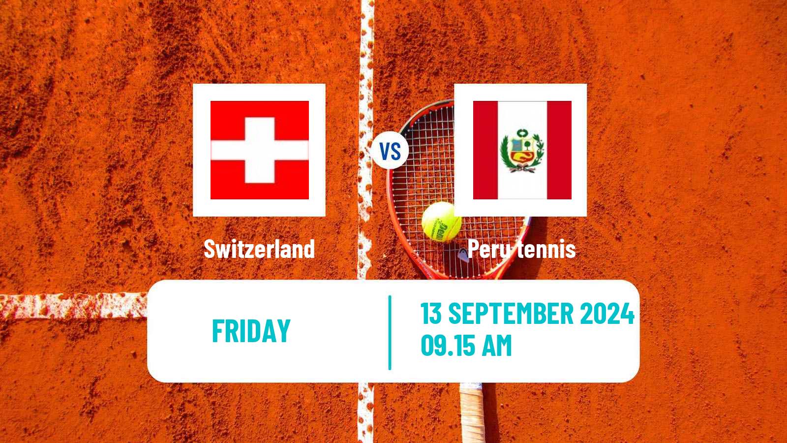 Tennis Davis Cup World Group I Teams Switzerland - Peru