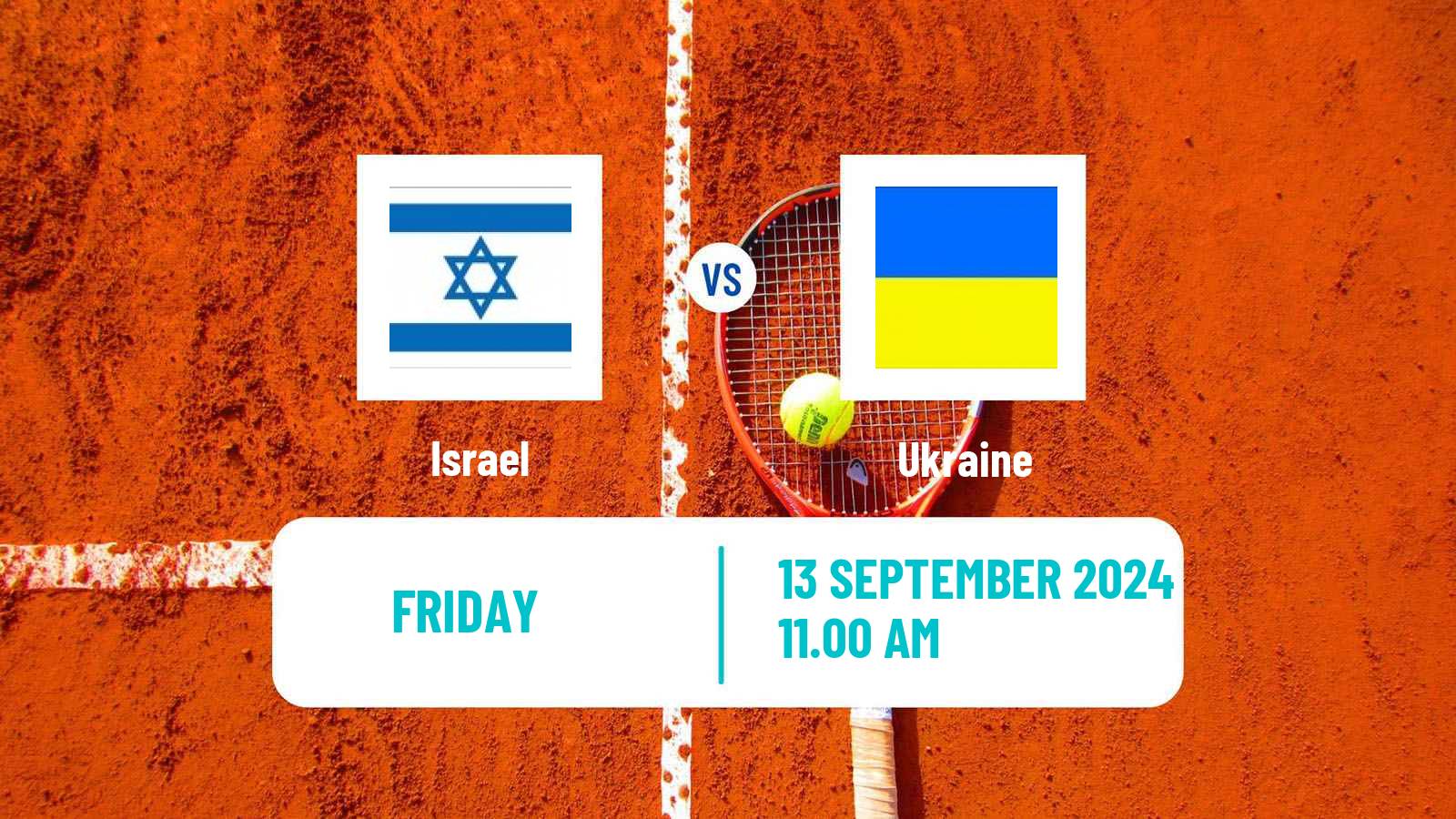 Tennis Davis Cup World Group I Teams Israel - Ukraine