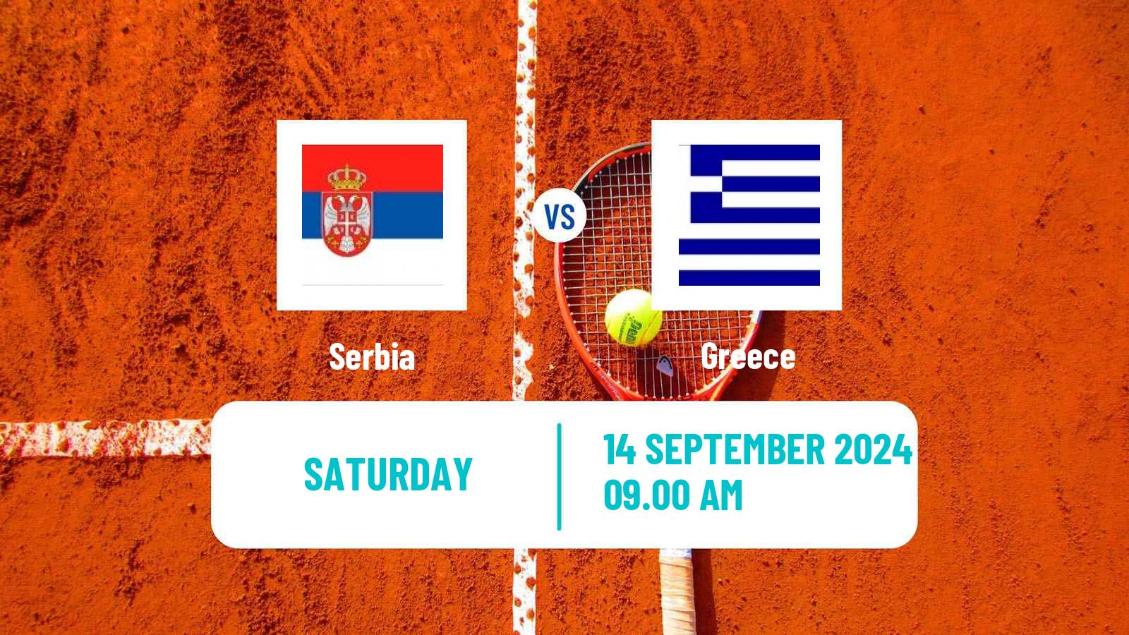 Tennis Davis Cup World Group I Teams Serbia - Greece