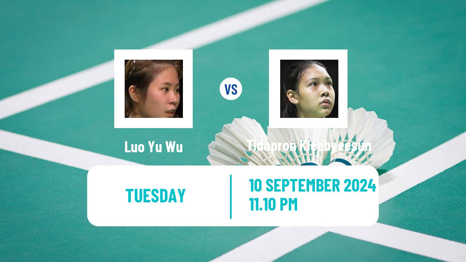 Badminton BWF World Tour Vietnam Open Women Luo Yu Wu - Tidapron Kleebyeesun