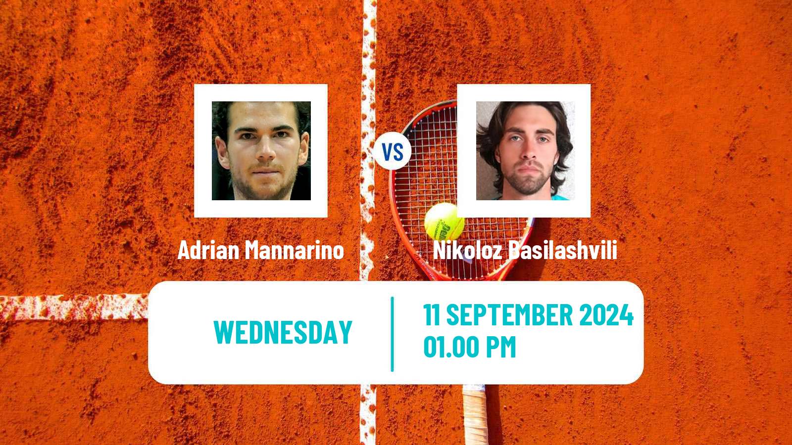 Tennis Rennes Challenger Men Adrian Mannarino - Nikoloz Basilashvili