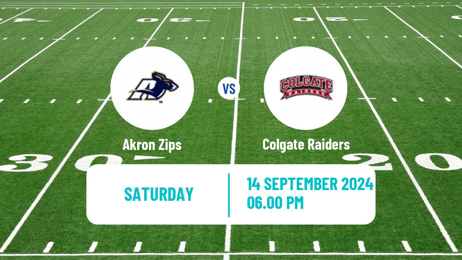 American football NCAA College Football Akron Zips - Colgate Raiders