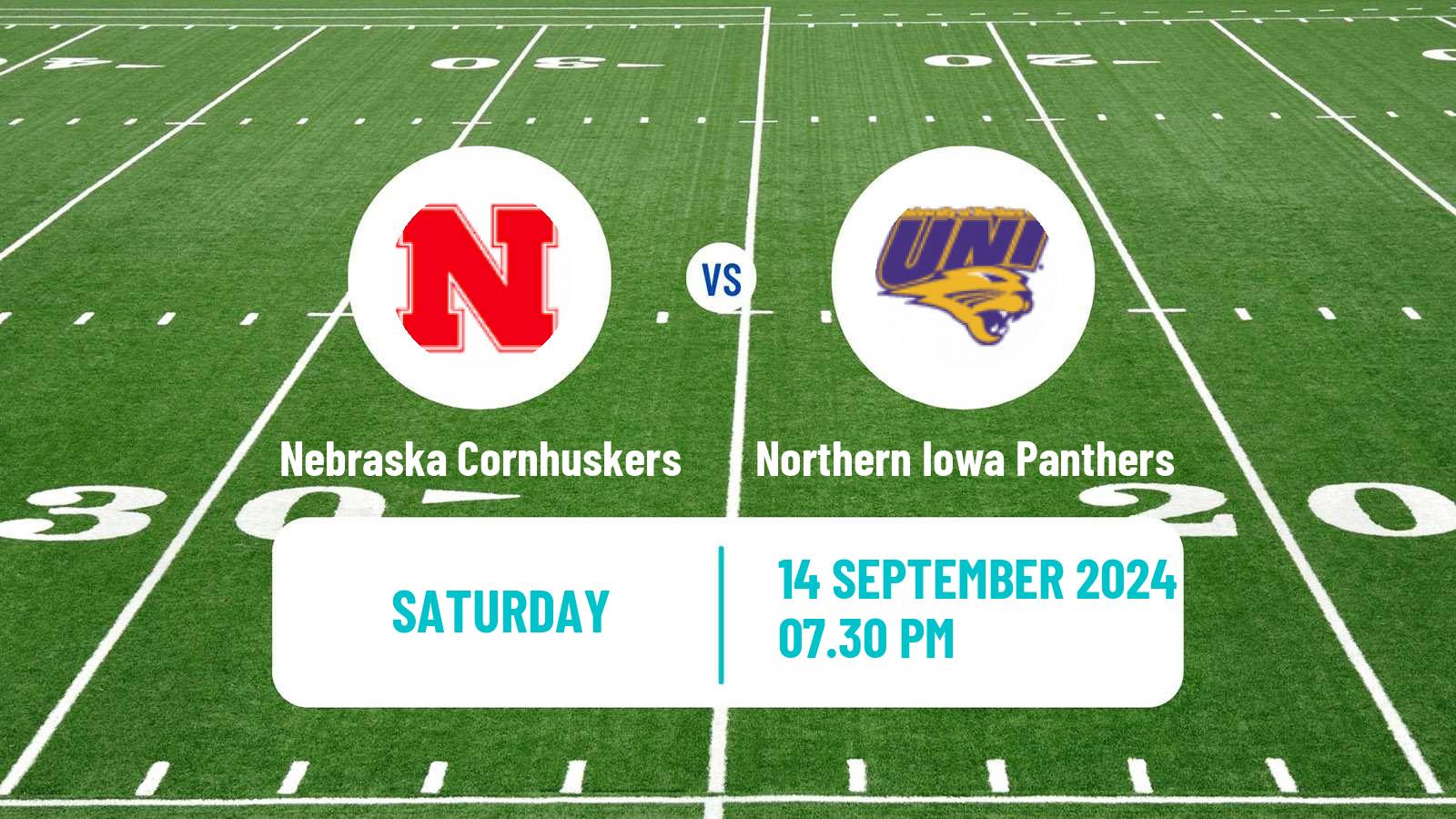 American football NCAA College Football Nebraska Cornhuskers - Northern Iowa Panthers