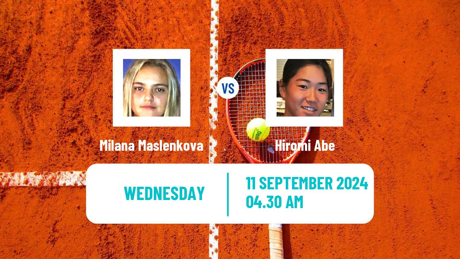 Tennis ITF W15 Monastir 35 Women Milana Maslenkova - Hiromi Abe