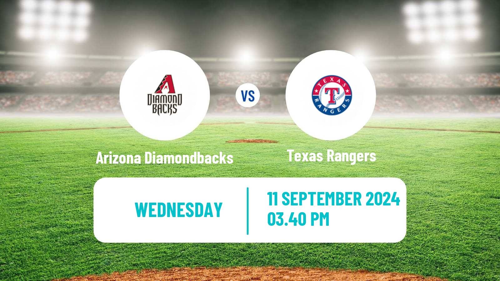 Baseball MLB Arizona Diamondbacks - Texas Rangers