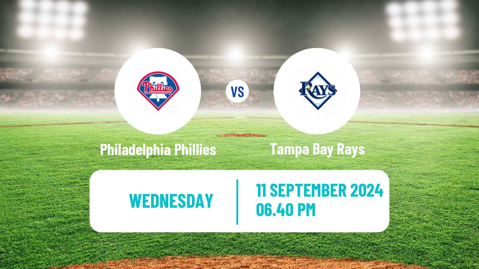 Baseball MLB Philadelphia Phillies - Tampa Bay Rays