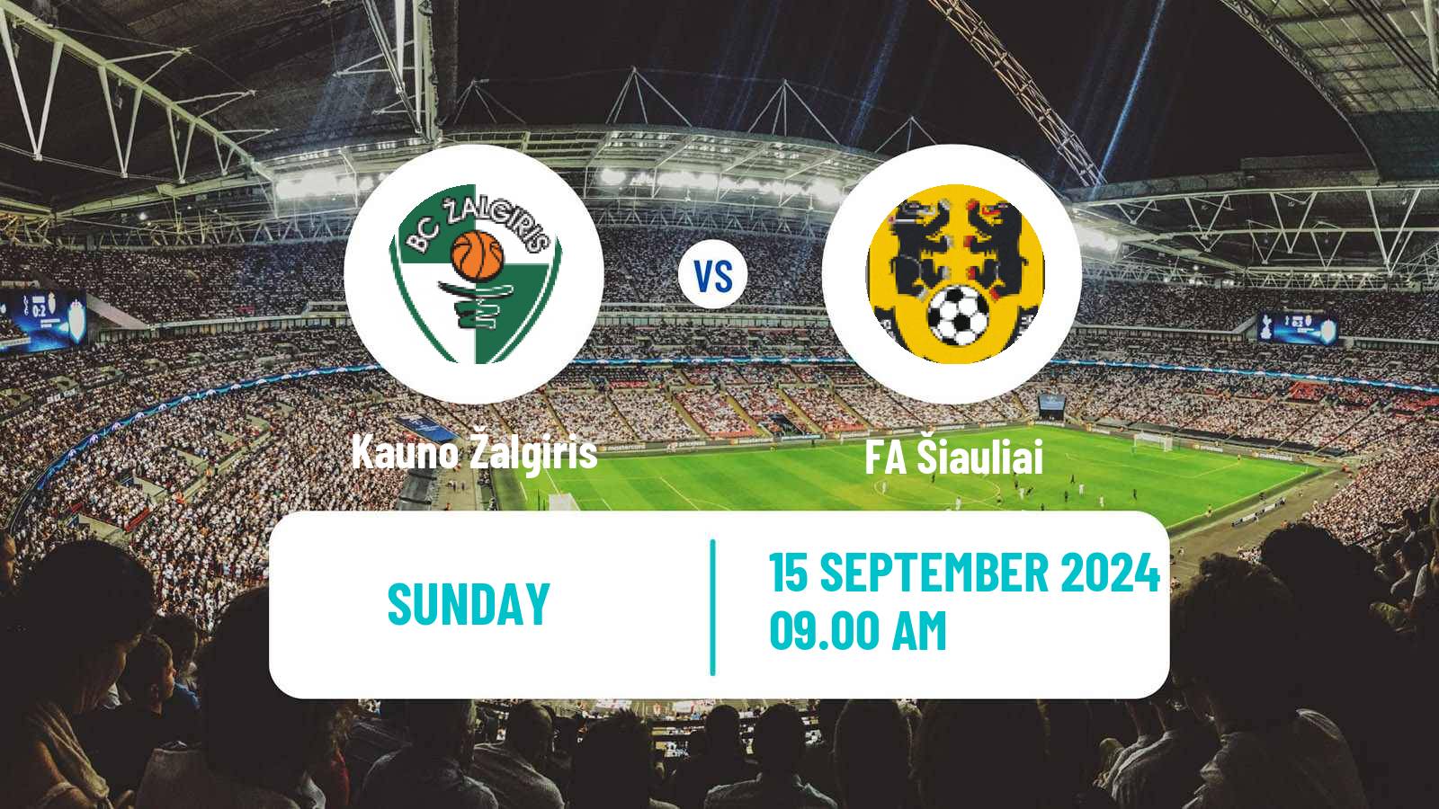 Soccer Lithuanian A Lyga Kauno Žalgiris - FA Šiauliai