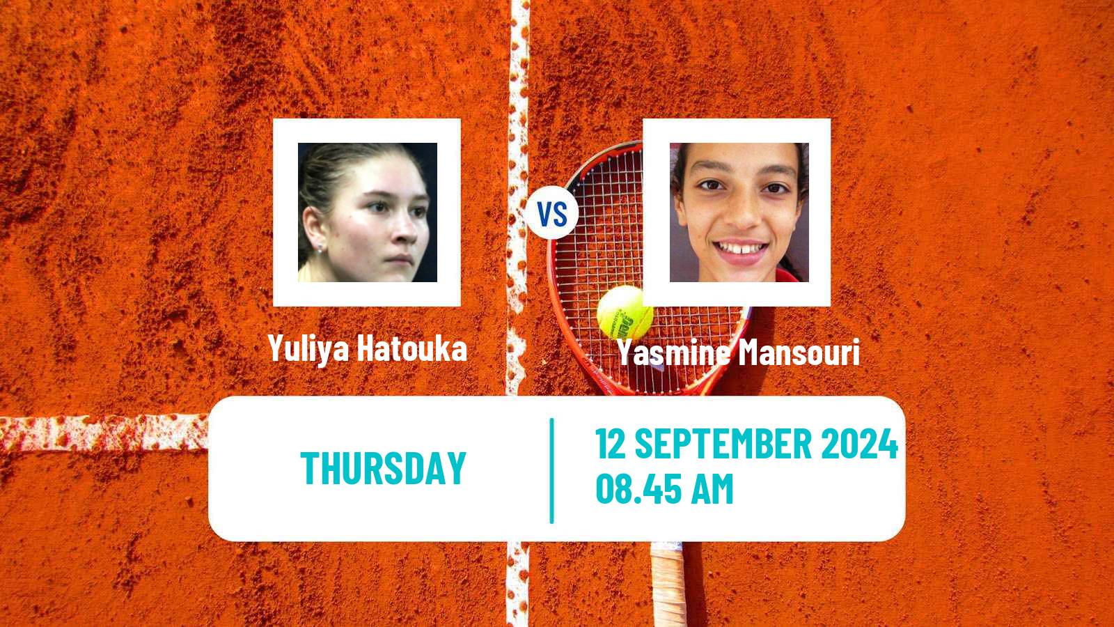 Tennis ITF W35 Santarem Women Yuliya Hatouka - Yasmine Mansouri