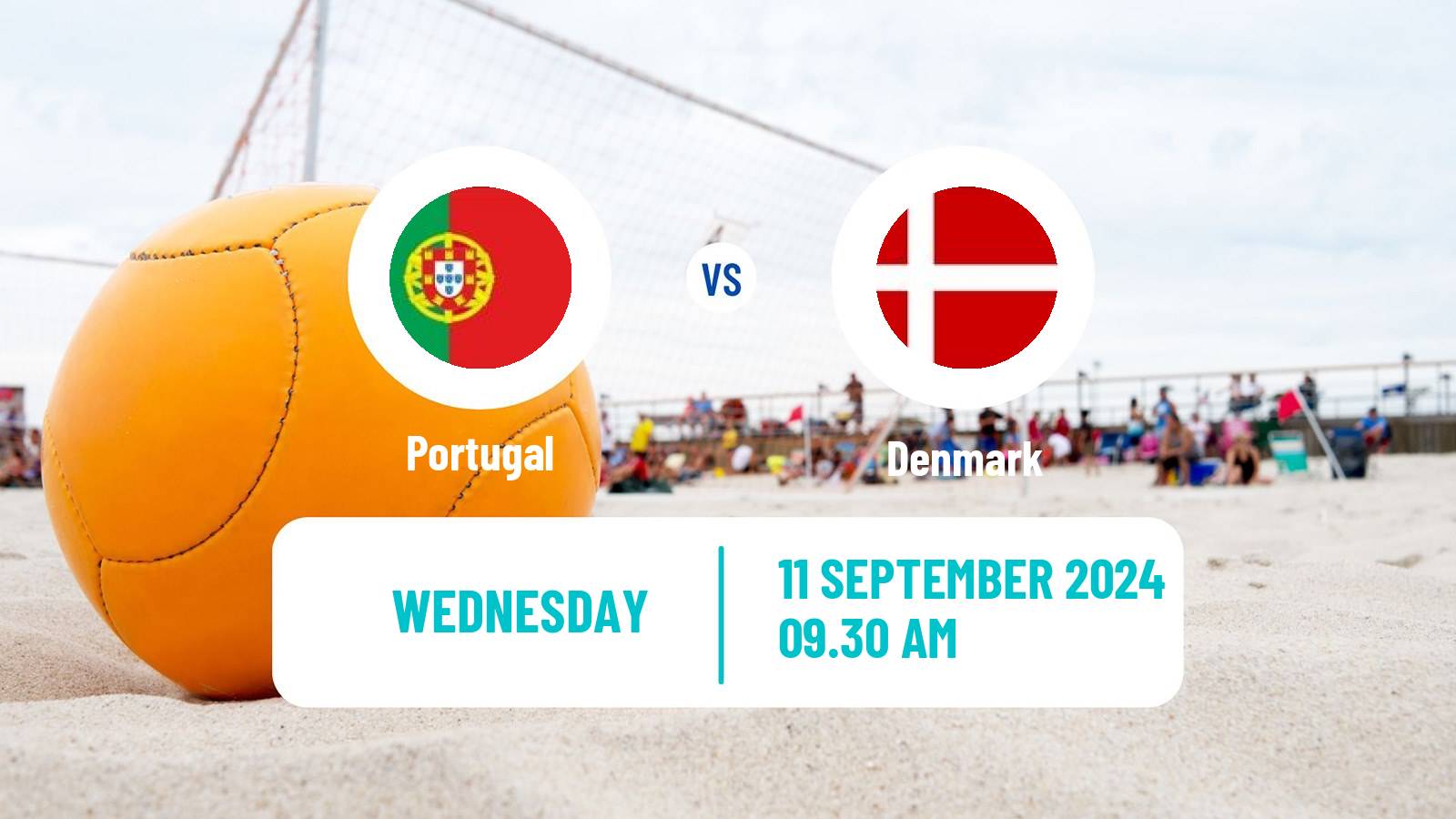 Beach soccer EBSL Superfinal Portugal - Denmark