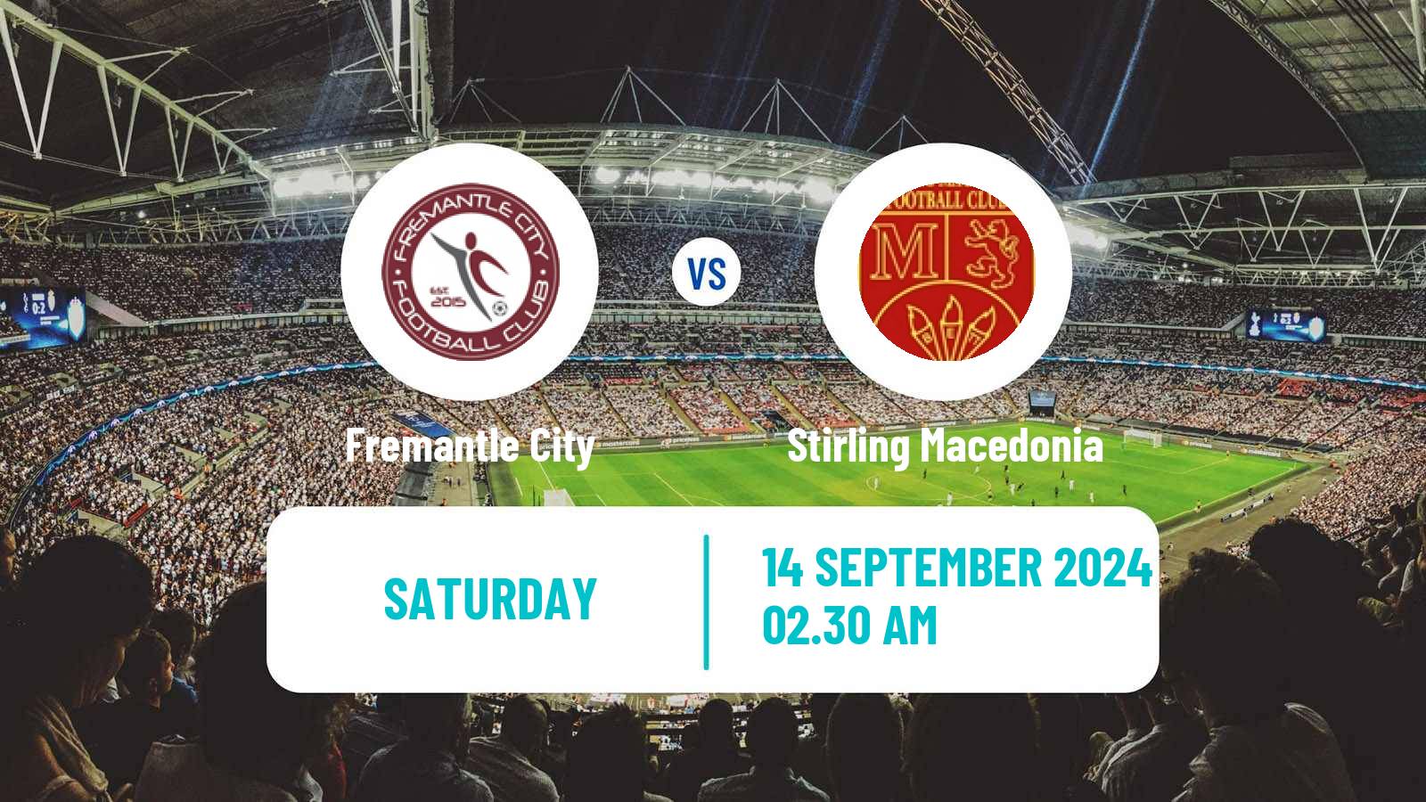 Soccer Australian NPL Western Australia Fremantle City - Stirling Macedonia