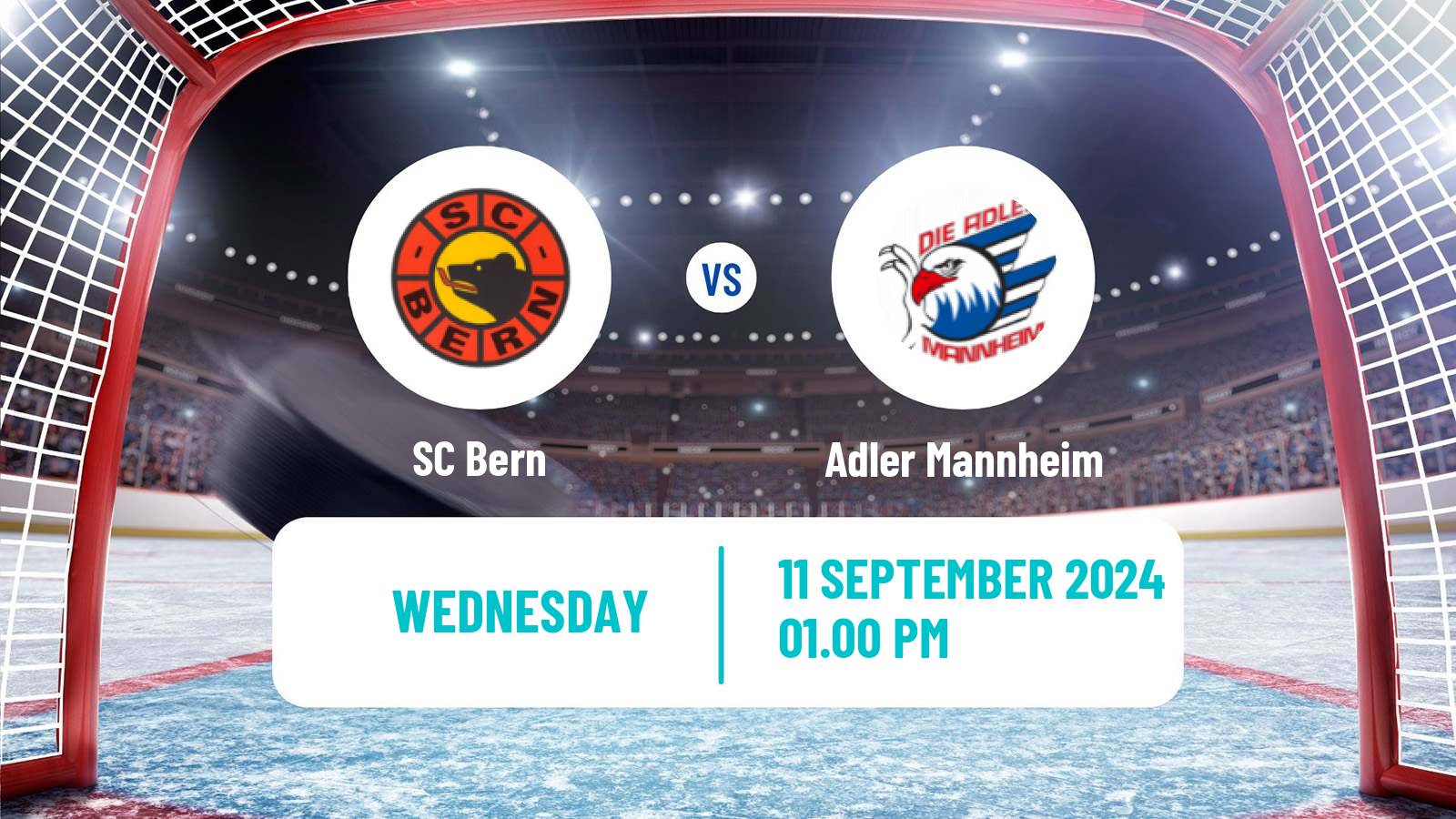 Hockey Club Friendly Ice Hockey Bern - Adler Mannheim