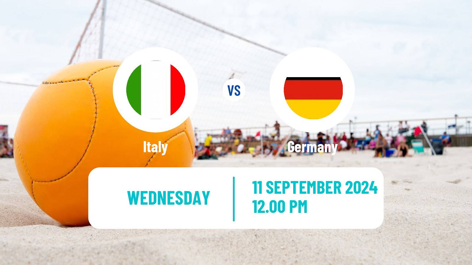 Beach soccer EBSL Superfinal Italy - Germany