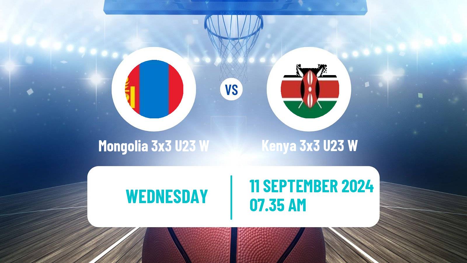 Basketball World Cup Basketball 3x3 U23 Women Mongolia 3x3 U23 W - Kenya 3x3 U23 W